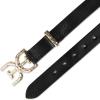 image:imageSam Edelman Womens Doublee Plaque Logo Hammered Buckle and Loop Leather Belt for Jeans Dresses and TrousersBlack