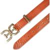 image:imageSam Edelman Womens Doublee Plaque Logo Hammered Buckle and Loop Leather Belt for Jeans Dresses and TrousersLight Brown