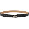 image:imageSam Edelman Womens Fashion DoubleE Plaque Logo Buckle Slim Textured Belt for Jeans Dresses and TrousersBlack