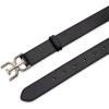 image:imageSam Edelman Womens Fashion DoubleE Plaque Logo Buckle Slim Textured Belt for Jeans Dresses and TrousersBlack