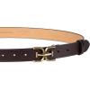 image:imageSam Edelman Womens Fashion DoubleE Plaque Logo Buckle Slim Textured Belt for Jeans Dresses and TrousersBrown
