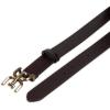 image:imageSam Edelman Womens Fashion DoubleE Plaque Logo Buckle Slim Textured Belt for Jeans Dresses and TrousersBrown