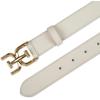 image:imageSam Edelman Womens Fashion DoubleE Plaque Logo Buckle Slim Textured Belt for Jeans Dresses and TrousersIvory