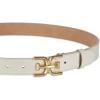 image:imageSam Edelman Womens Fashion DoubleE Plaque Logo Buckle Slim Textured Belt for Jeans Dresses and TrousersIvory