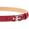 image:imageSam Edelman Womens Fashion DoubleE Plaque Logo Buckle Slim Textured Belt for Jeans Dresses and TrousersRed