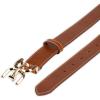 image:imageSam Edelman Womens Fashion DoubleE Plaque Logo Buckle Slim Textured Belt for Jeans Dresses and TrousersSaddle