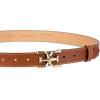 image:imageSam Edelman Womens Fashion DoubleE Plaque Logo Buckle Slim Textured Belt for Jeans Dresses and TrousersSaddle
