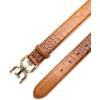 image:imageSam Edelman Womens Fashion DoubleE Plaque Logo Buckle Slim Textured Belt for Jeans Dresses and TrousersTan Croc