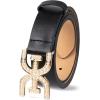 image:imageSam Edelman Womens Imitation Pearl Embellished DoubleE Logo Plaque Buckle Leather Belt for Jeans Dresses and TrousersBlack