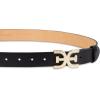 image:imageSam Edelman Womens Imitation Pearl Embellished DoubleE Logo Plaque Buckle Leather Belt for Jeans Dresses and TrousersBlack