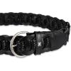 image:imageSam Edelman Womens Linked Woven Leather Belt for Jeans Dresses and SkirtsBlack