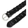 image:imageSam Edelman Womens Linked Woven Leather Belt for Jeans Dresses and SkirtsBlack