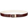 image:imageSam Edelman Womens Skinny 1 Logo Clamp Leather Dress Belt for Jeans Dresses and TrousersCognac