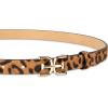 image:imageSam Edelman womens Doublee Plaque Logo Buckle Skinny Fashion Trouser BeltLeopard