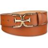 image:imageSam Edelman Womens Casual DoubleE Logo Plaque Buckle Leather Belt for Jeans and TrousersSaddle