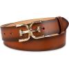 image:imageSam Edelman Womens Casual DoubleE Logo Plaque Buckle Leather Belt for Jeans and TrousersTan