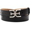 image:imageSam Edelman Womens Fashion DoubleE Plaque Logo Buckle Slim Textured Belt for Jeans Dresses and TrousersBlack