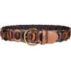 image:imageSam Edelman Womens Linked Woven Leather Belt for Jeans Dresses and SkirtsMultibrown
