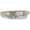 image:imageSam Edelman womens Doublee Plaque Logo Buckle Skinny Fashion Trouser BeltGreyWhite Snake