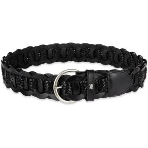 image:imageSam Edelman Womens Linked Woven Leather Belt for Jeans Dresses and SkirtsBlack