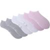 image:imageSam Edelman Womens Low Cut Socks  6 PK Half Cushion Soft Socks for SneakersBallet SlipperWhiteGrey