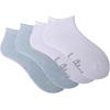 image:imageSam Edelman Womens Quarter Socks  6 PK Cushioned Cotton Scalloped Edge SocksDenimWhite