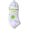 image:imageSam Edelman Womens Quarter Socks  6 PK Cushioned Cotton Scalloped Edge SocksWhite