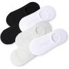 image:imageSam Edelman Womens Cotton Socks  6 PK Invisible Sneaker LinersWhiteBlackGrey
