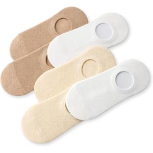 image:imageSam Edelman Womens Cotton Socks  6 PK Invisible Sneaker LinersOatmealIvoryBrown