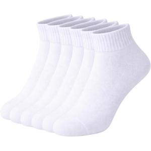 image:imageSam Edelman Womens Quarter Socks  6 PK Half Cushion with Heel TabWhite
