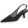 image:imageSam Edelman Womens Bianka Slingback PumpsBlack Polka Dot Mesh