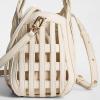 image:imageSam Edelman Marlowe Basket With Canvas Clutch Insert HandbagMilky White