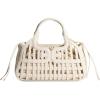 image:imageSam Edelman Marlowe Basket With Canvas Clutch Insert HandbagMilky White