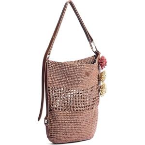 image:imageSam Edelman Marcie Open Weave Raffia Bucket HandbagBronze