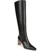 Black Leather Extra Wide Calf