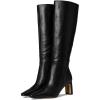 Black Leather Wide Calf