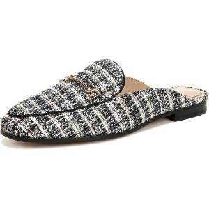 image:imageSam Edelman Womens Linnie Flat MulesBlack Multi Boucle
